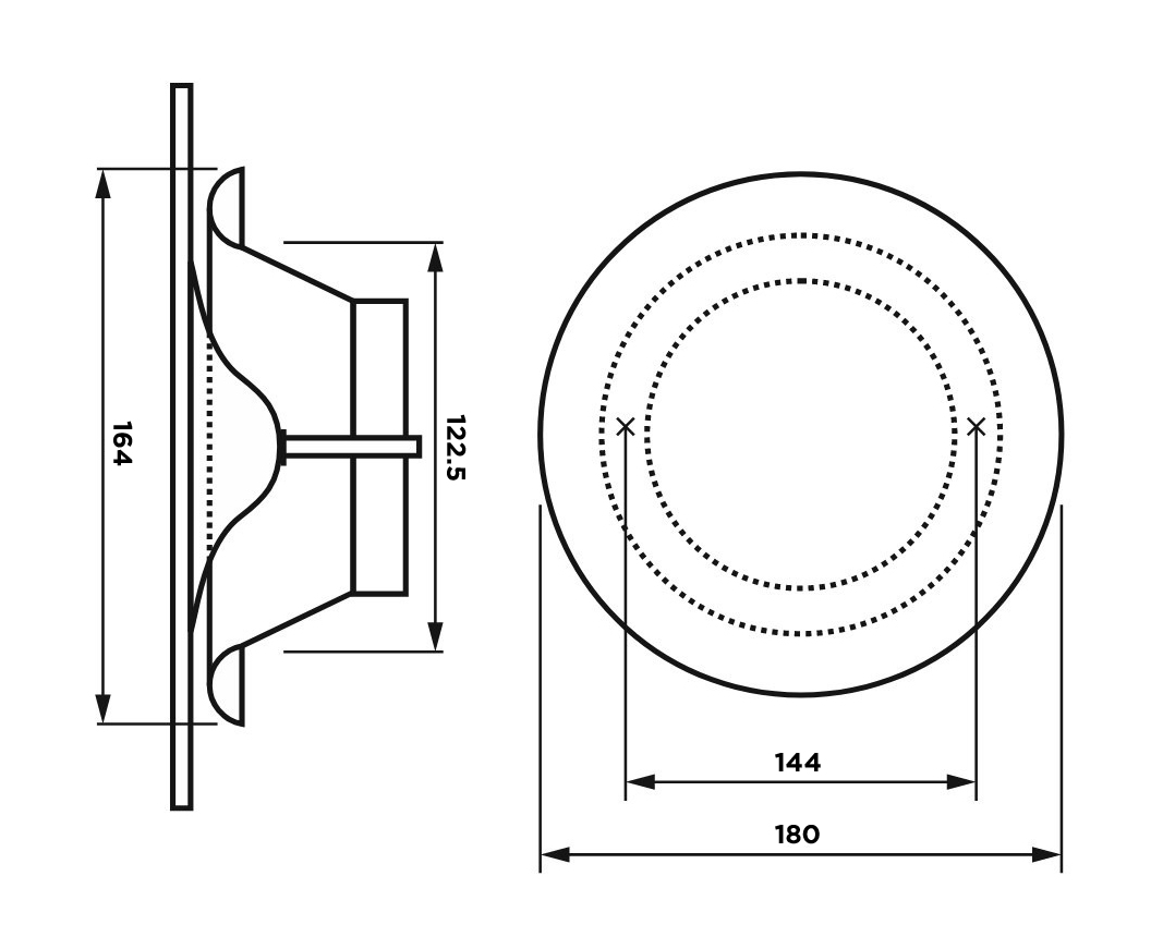 Анемостат со стеклянной внешней частью FOZA D 125 мм. Глянцевое стекло. Чёрный круглый. RAL 9005