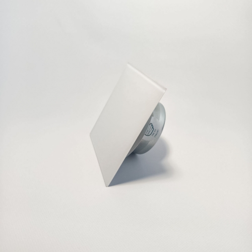 Анемостат со стеклянной внешней частью FOZA D 125 мм. Матовое стекло 180х180 мм. Цвет Белый RAL 9003